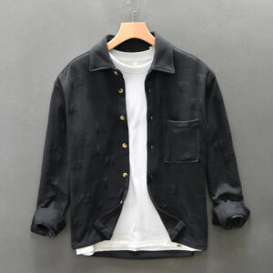 Men's Loose Oversize Long Sleeve Flannel Shirt - Non-elastic Retro Warm Shirt